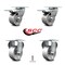 Service Caster 3 Inch Semi Steel Swivel Top Plate Caster Lock Brakes 2 Rigid SCC, 2PK SCC-TTL20S314-SSS-2-R-2 - alternate 5